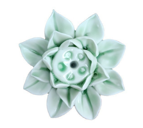 LotusBloom Incense Holder - Elegant Ceramic Lotus Design
