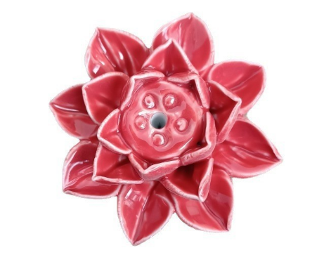 LotusBloom Incense Holder - Elegant Ceramic Lotus Design