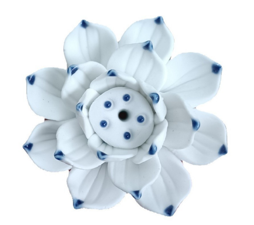 LotusBloom Incense Holder - Elegant Ceramic Lotus Design
