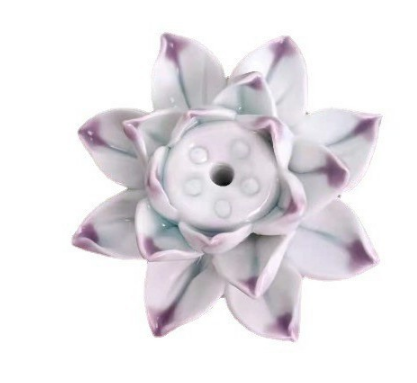 LotusBloom Incense Holder - Elegant Ceramic Lotus Design