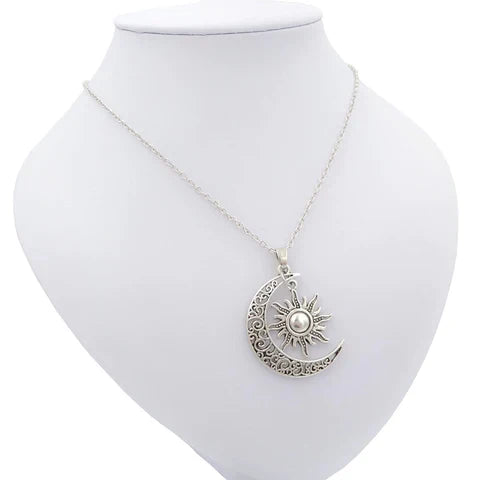 Gaelwyn - Vintage Sun and Moon Necklace with Symbolic Meaning