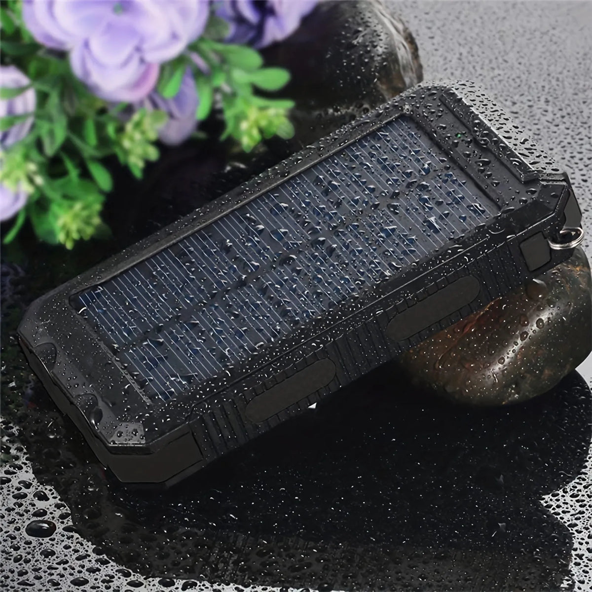 PowerFlash Portable - Solar-Powered Rechargeable Power Bank & Flashlight