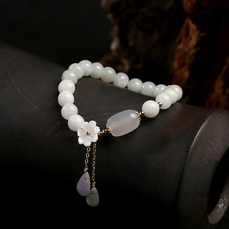 Camrose - Jade & Agate Bracelet - Handmade Lucky Charm for Everyday Style
