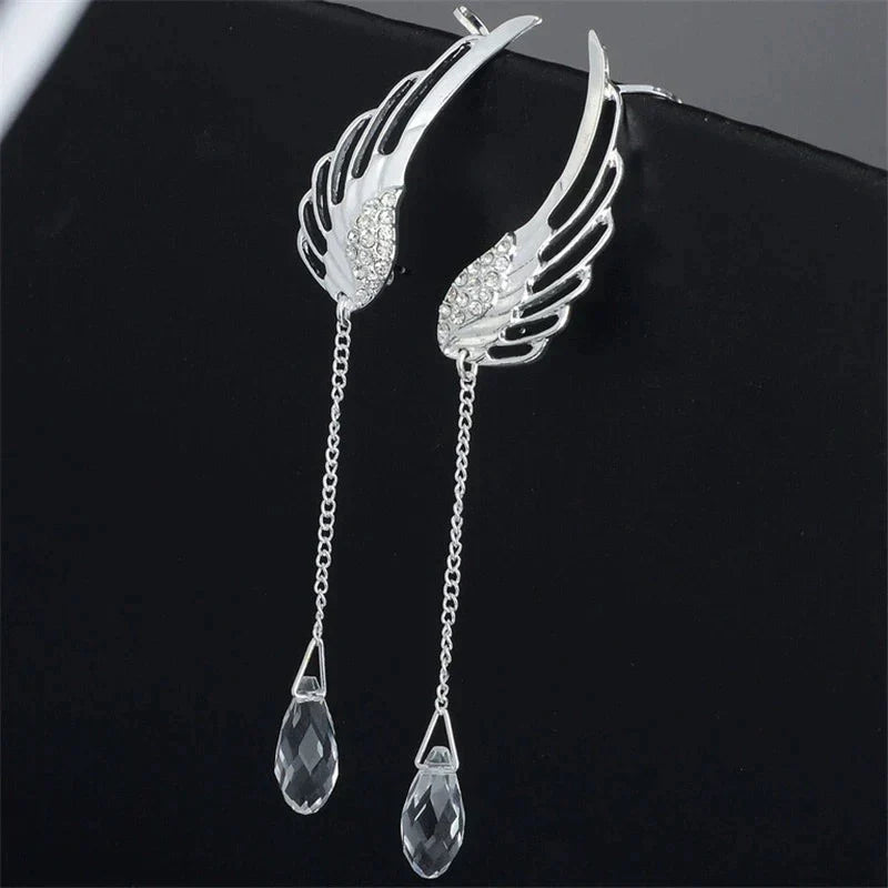 GlintCuff - Angel Wing Ear Cuffs with Sparkling Stone Accent