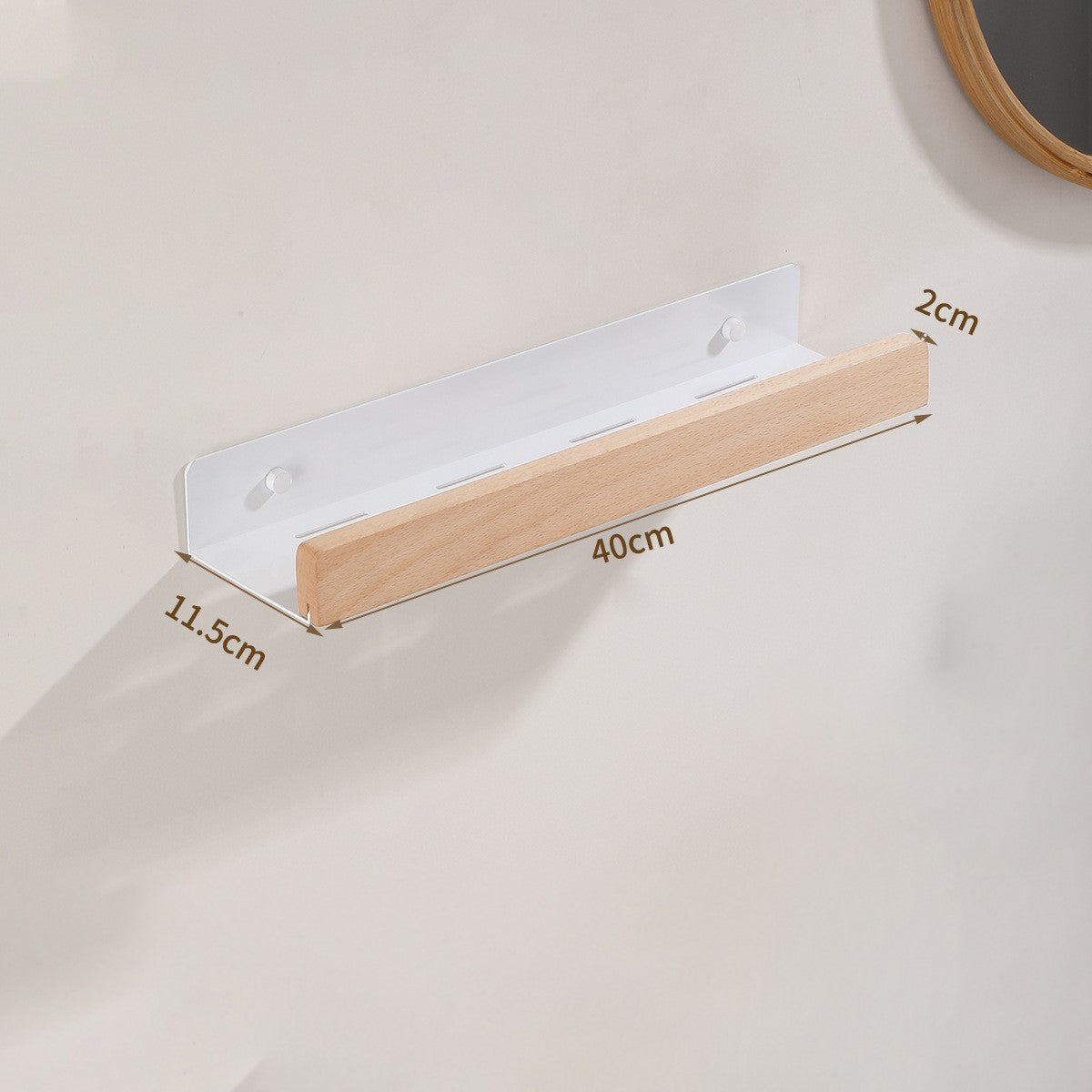 Woodify - No-Drill Shower Wall Rack