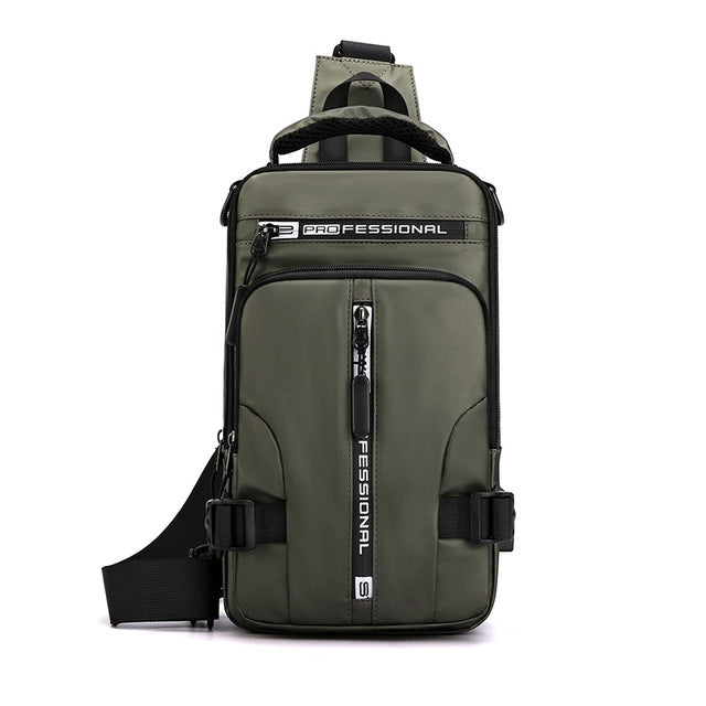 SecureNylon - Waterproof Anti-Theft Shoulder Bag with USB Charging Port