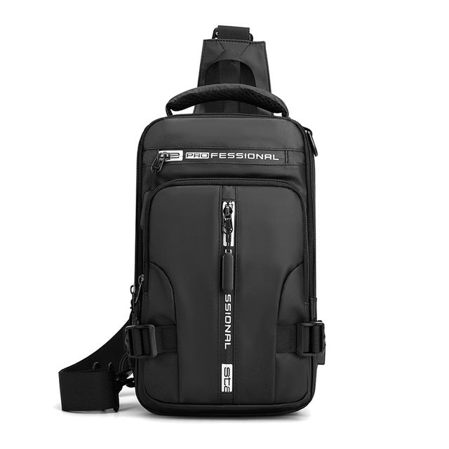 SecureNylon - Waterproof Anti-Theft Shoulder Bag with USB Charging Port