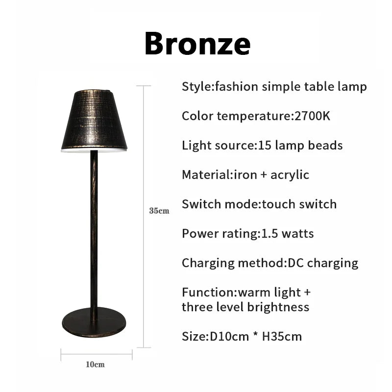 Wehbrook - Wireless Rechargeable Touch Desk Lamp