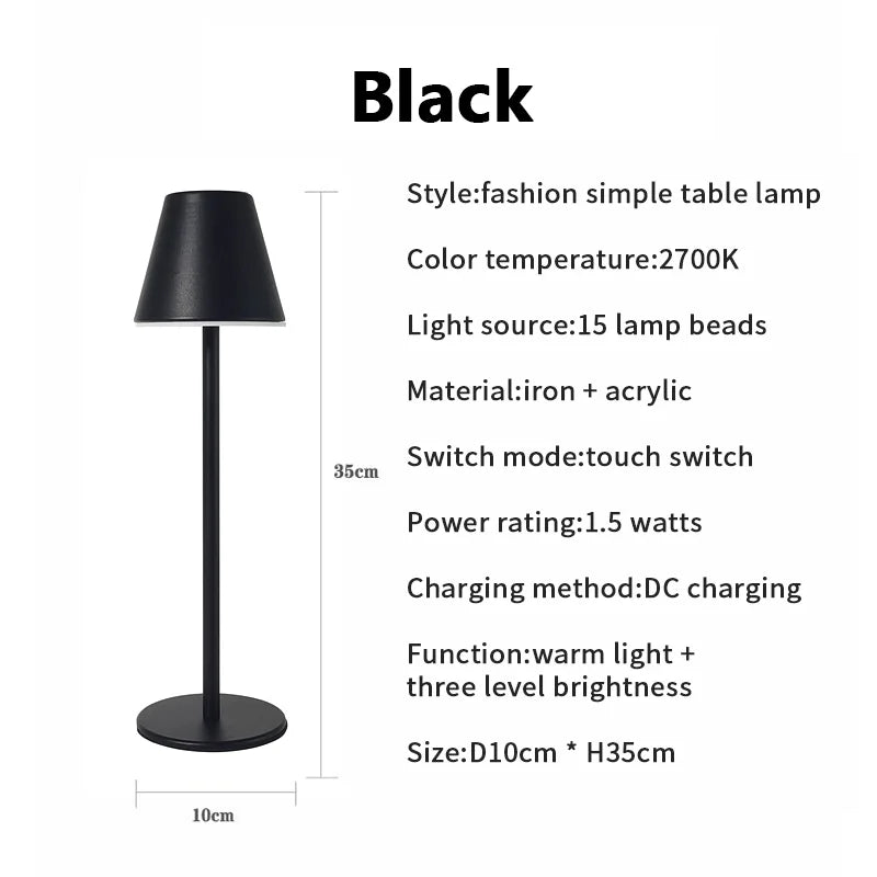 Wehbrook - Wireless Rechargeable Touch Desk Lamp