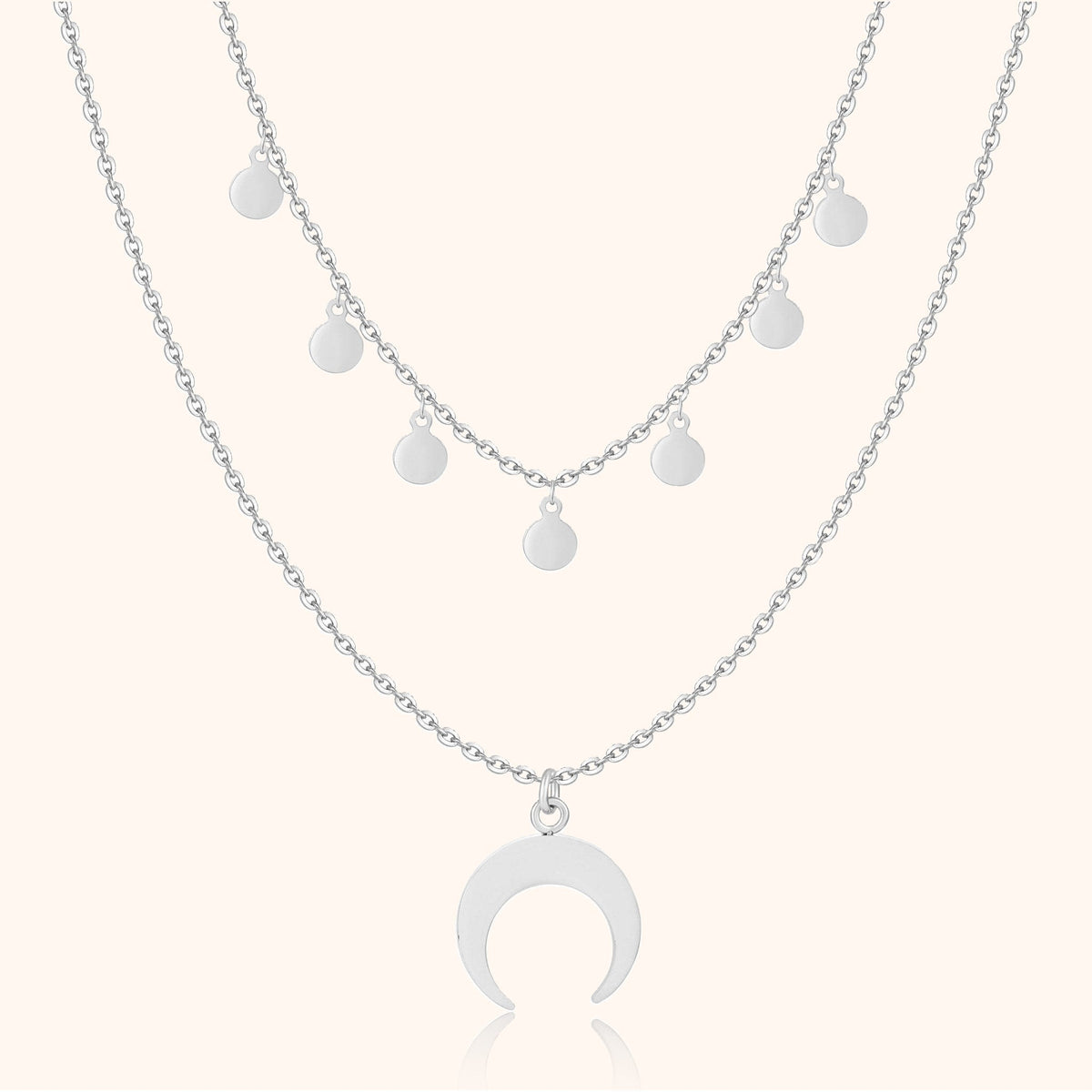 Luna Double Necklace - A Dazzling Two-Layer Design