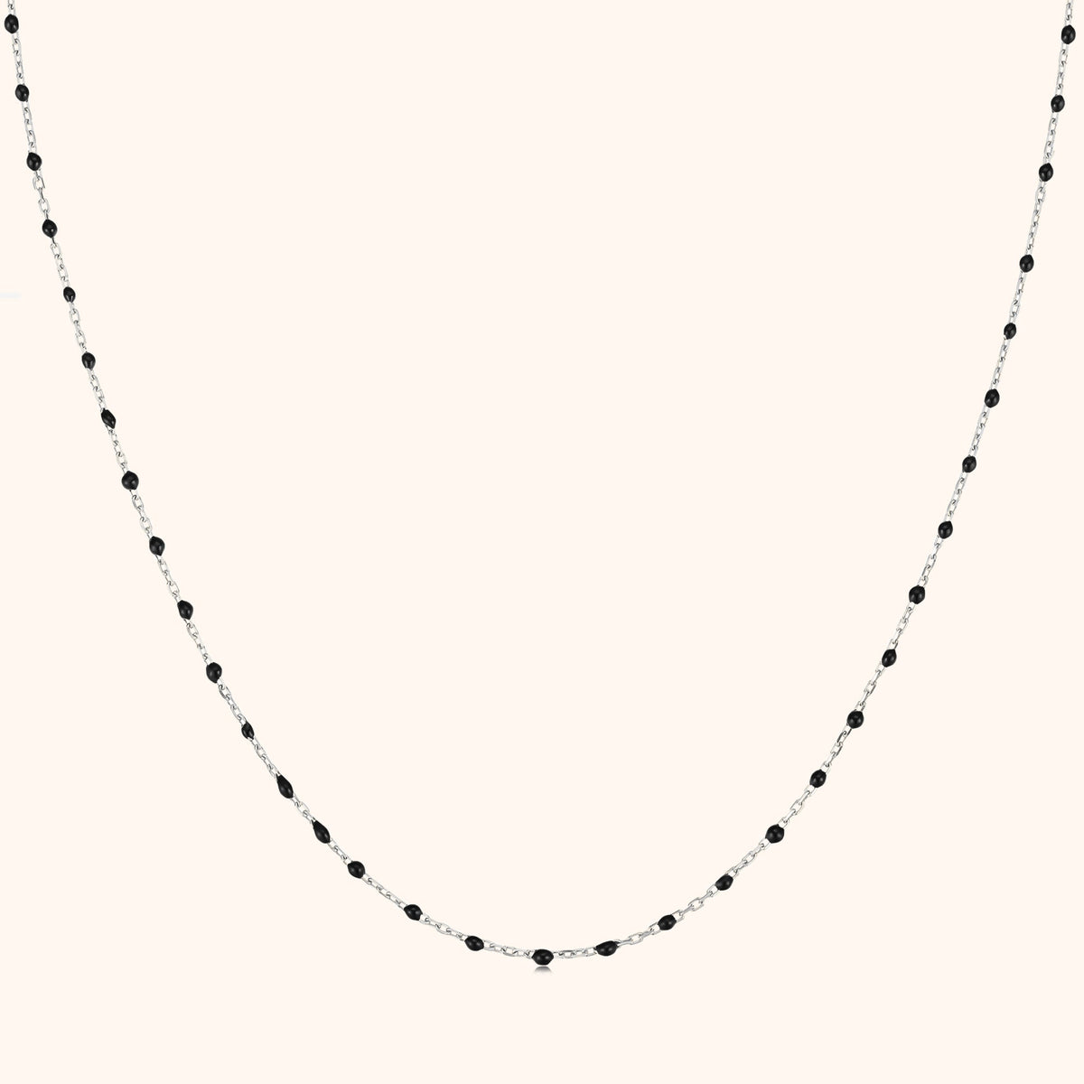 Lyra Pearl Necklace - Enchanting Black Pearl Design in Sterling Silver