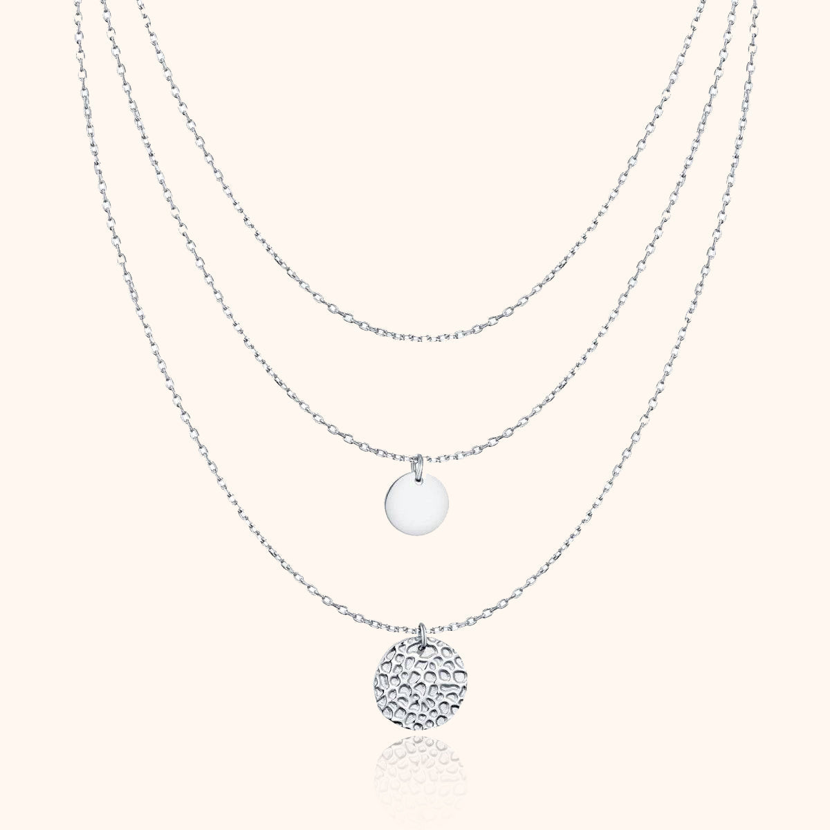 Aurora Layered Necklace - A Modern Three-Chain Design
