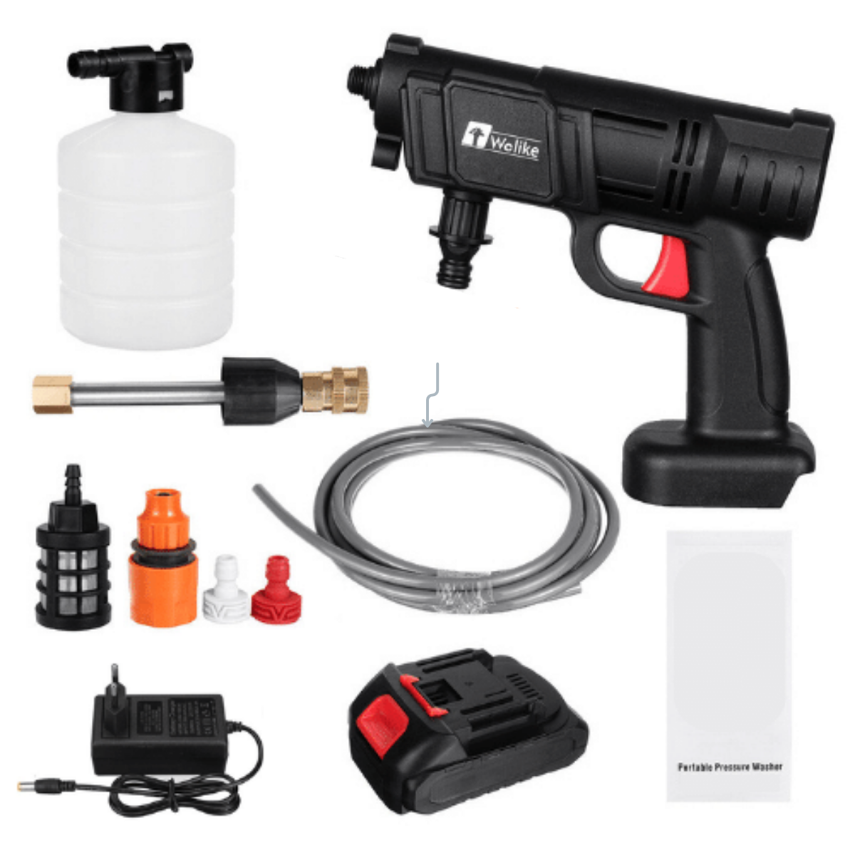 Telbrun - Portable Rechargeable Cordless Power Washer