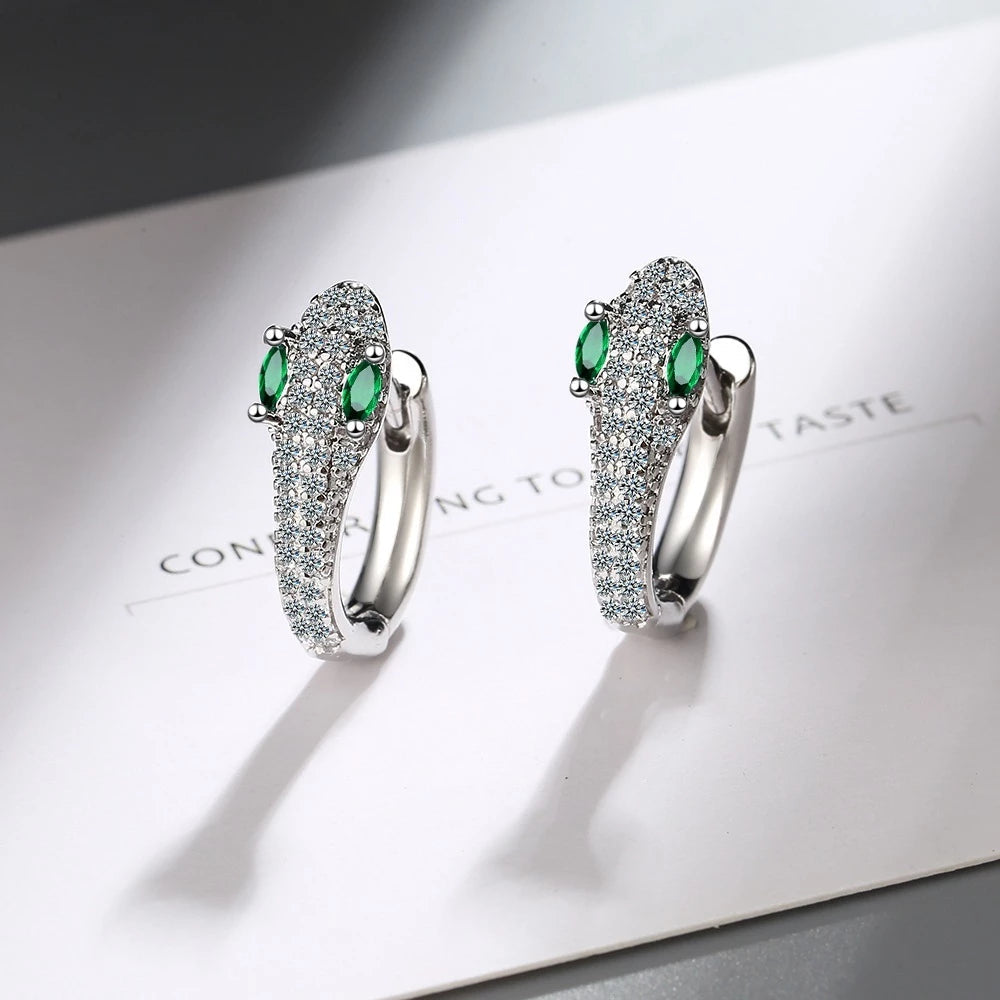 Najara - Elegant 925 Sterling Silver Snake Earrings