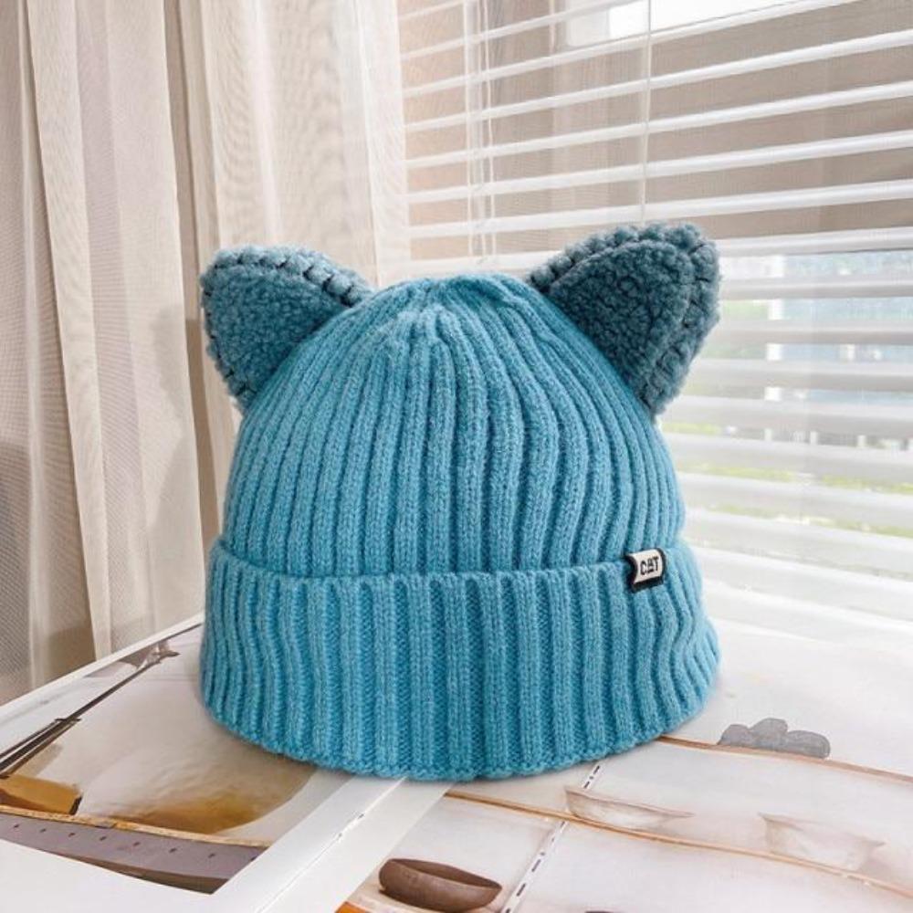 CozyCat Beanie - Trendy Knit Hat with Cat Ears