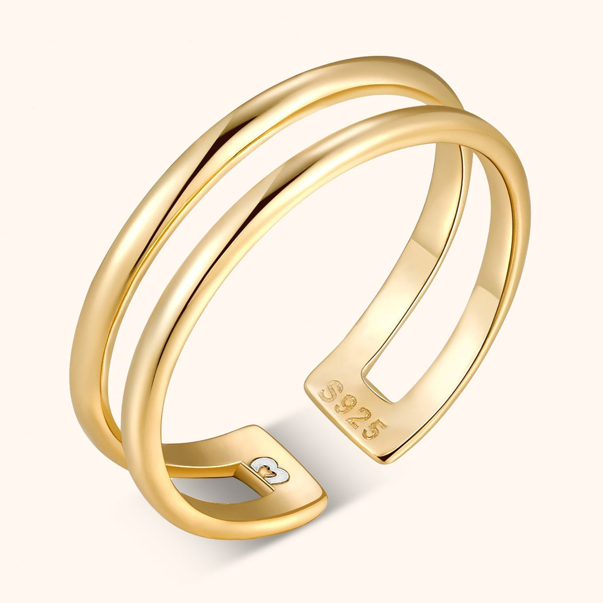 Amaya - Adjustable Double Ring for Effortless Style