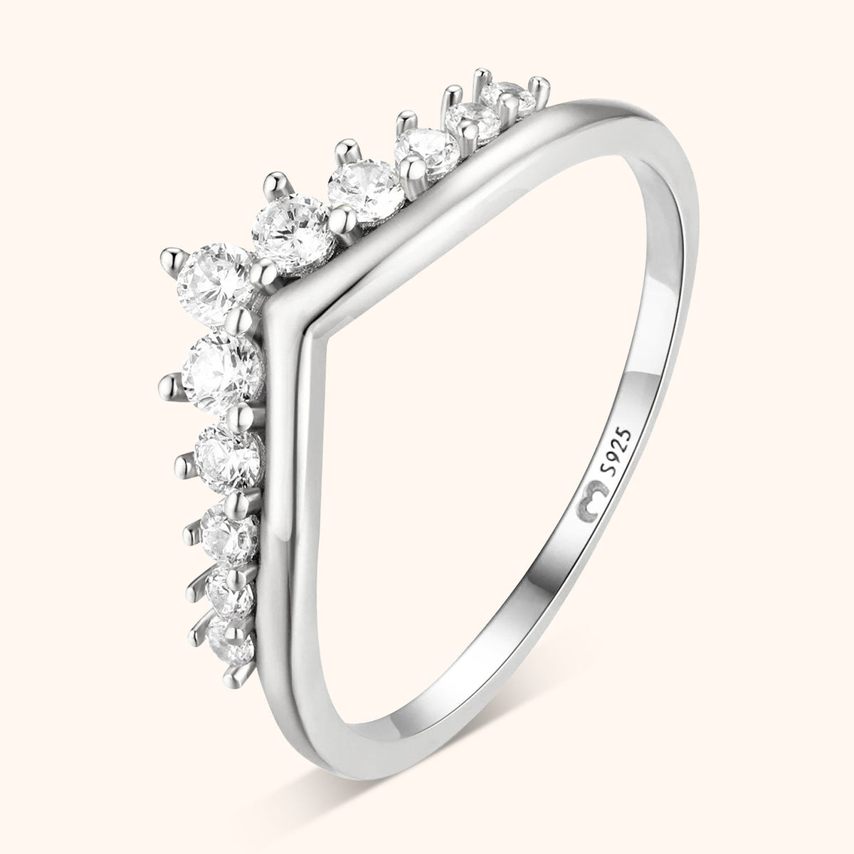 Allegra Crown Ring - Sparkling Zirconia in Sterling Silver