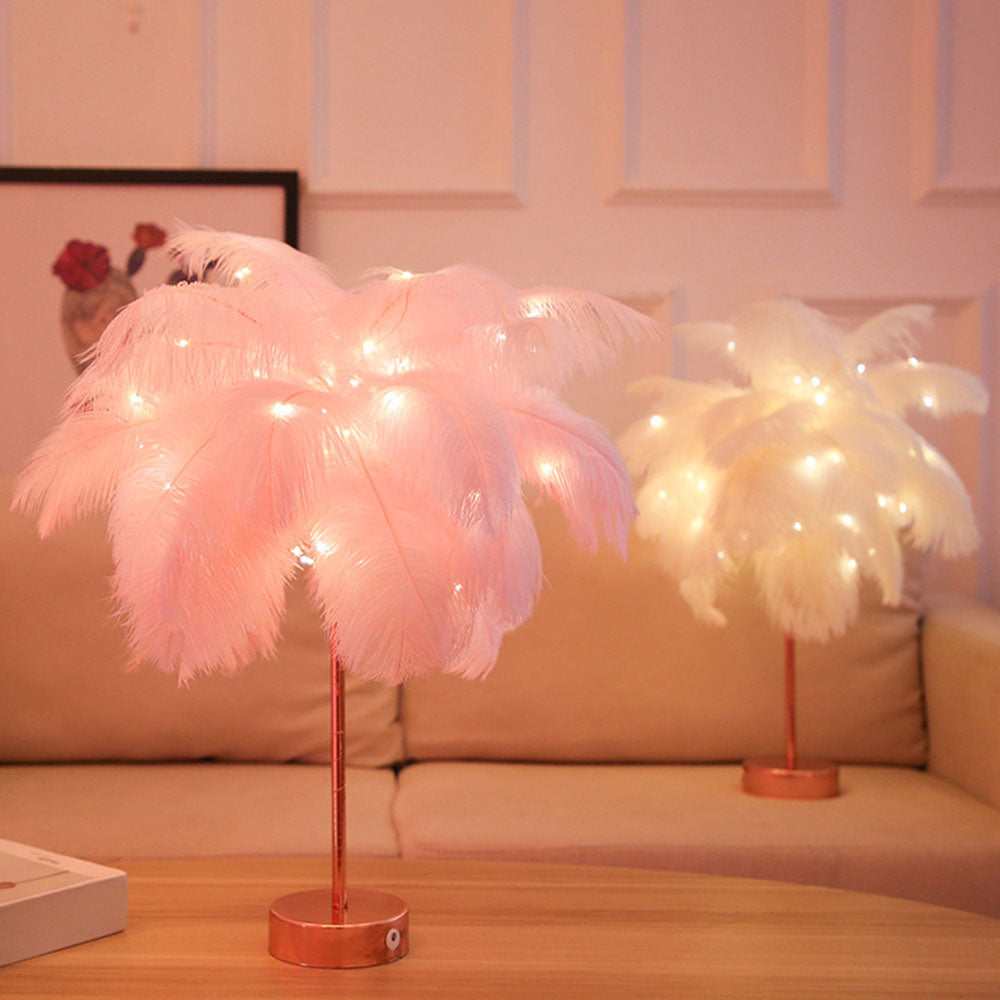 OstrichGlow Nightlight - Unique Ambient Lamp with Pink Base