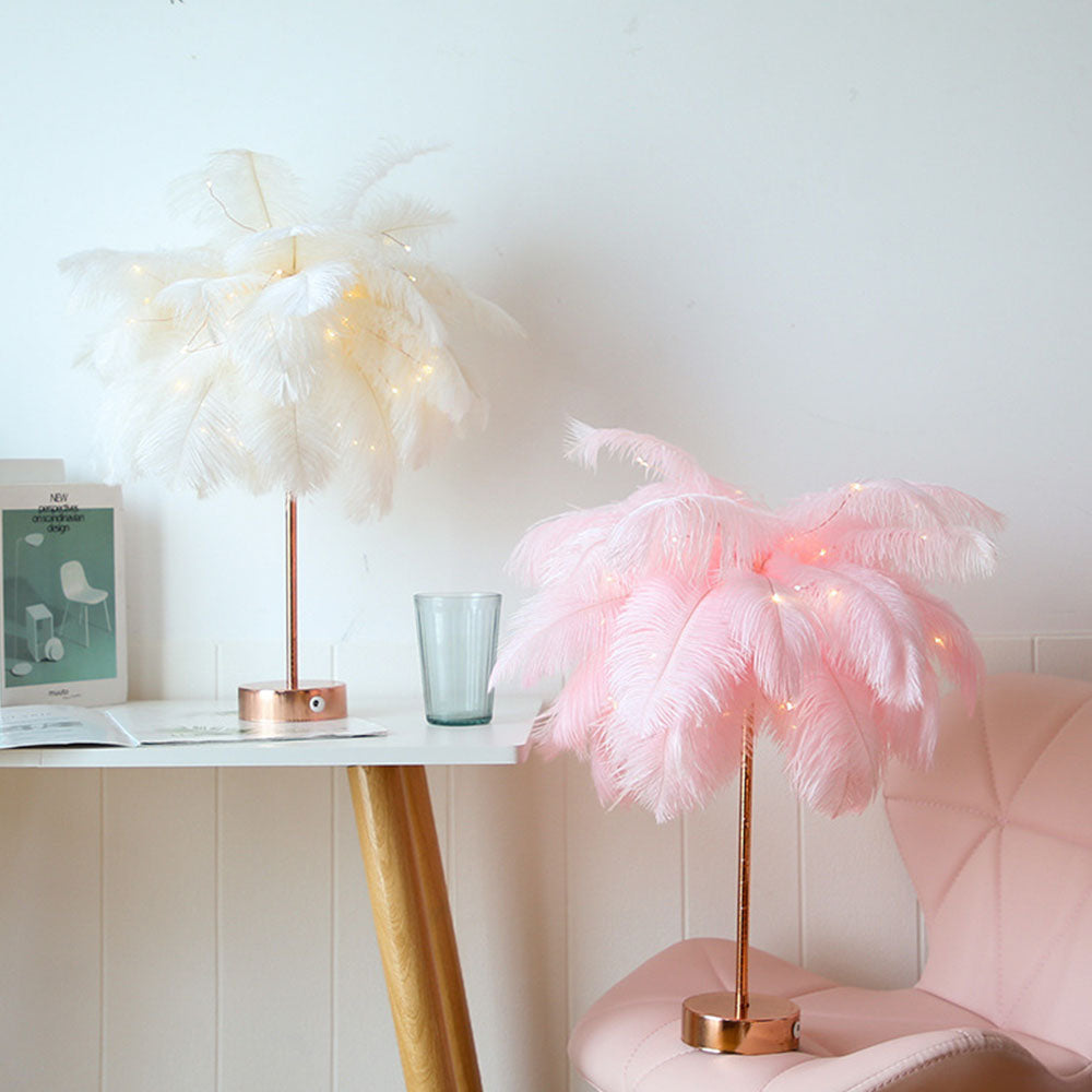 OstrichGlow Nightlight - Unique Ambient Lamp with Pink Base