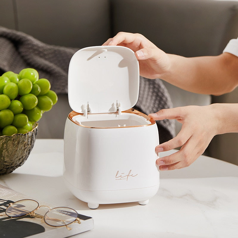 LuxeBin - Elegant Tabletop Trash Bin for Any Space