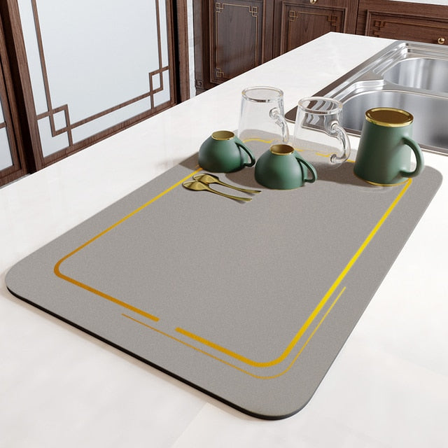 AbsorpTowel Mat - Non-Slip Ultra-Absorbent Dish Drying Mat
