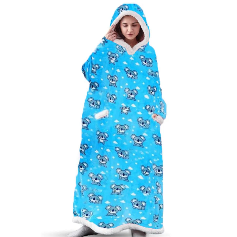 SleeveSnug - Oversized Flannel Blanket Sweatshirt
