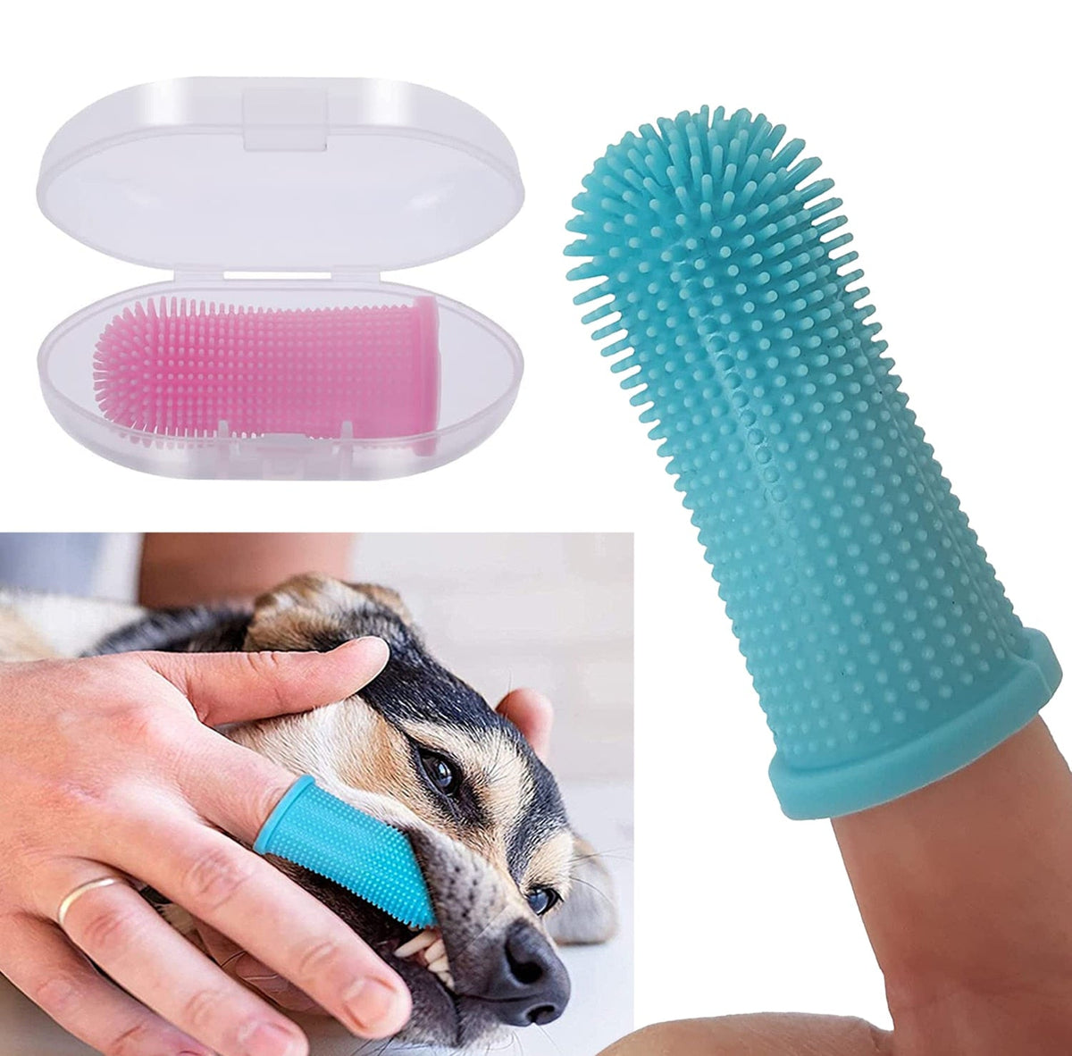 PawClean Pro - Safe Finger Toothbrush for Dogs