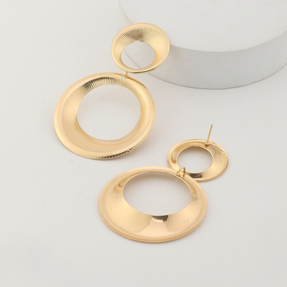 Bunorbit - Gold Circle Earrings for a Bold Statement Look