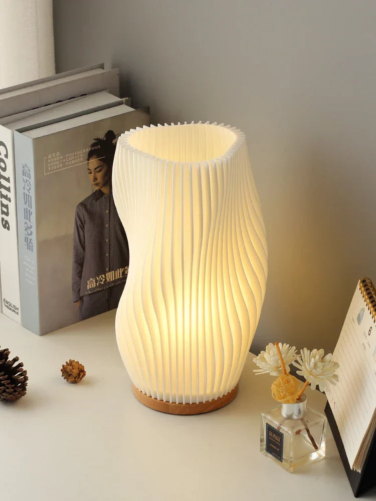 Coro Field - Pleated Cream Accent Table Lamp