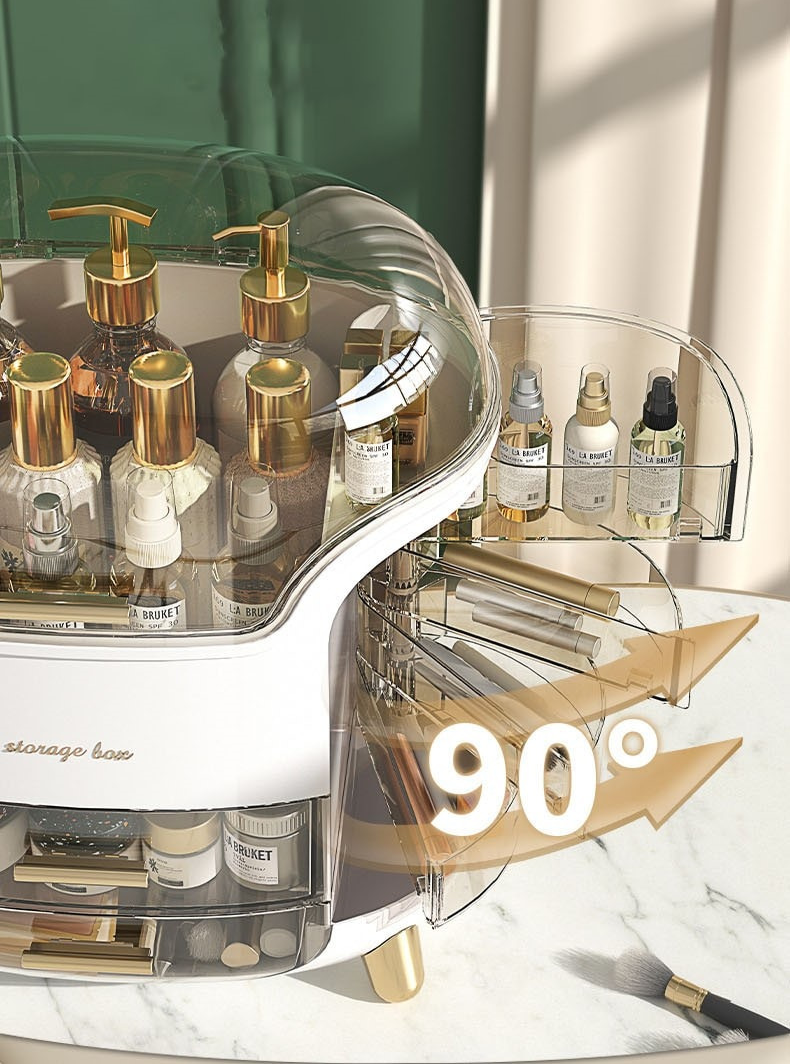 BeautyEssence Organizer - Stylish Makeup Storage for a Tidy Vanity