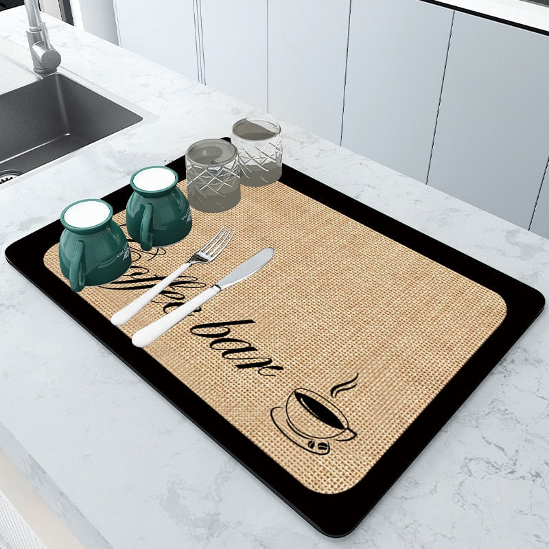AbsorpTowel Mat - Non-Slip Ultra-Absorbent Dish Drying Mat