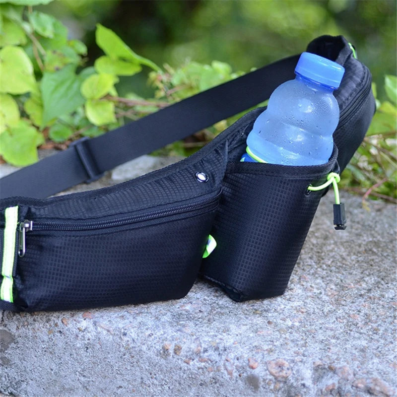RunEase Belt - Waterproof Running Belt with Water Bottle Holder