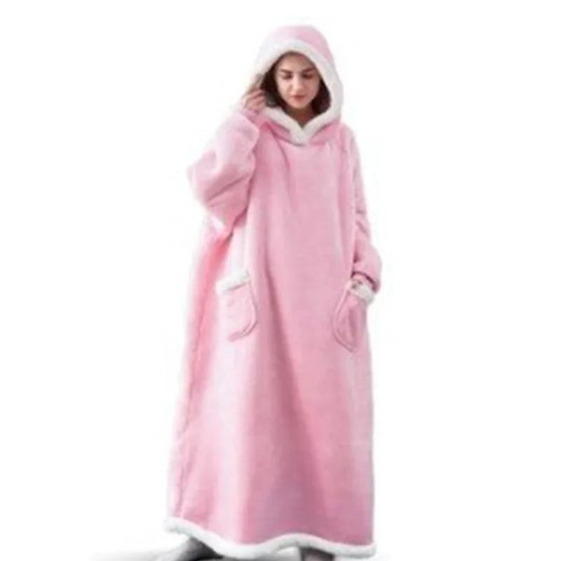 SleeveSnug - Oversized Flannel Blanket Sweatshirt