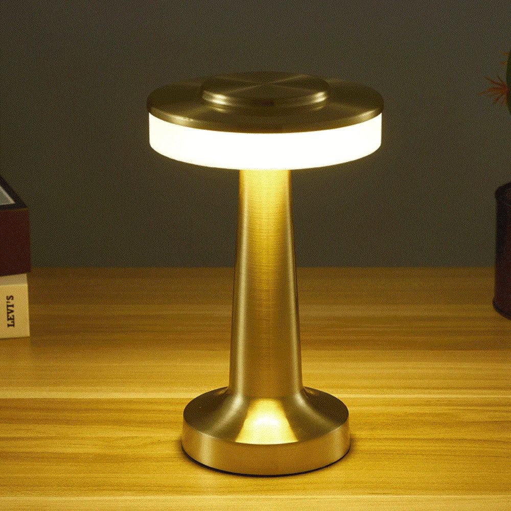 LumiCrest - Wireless Retro LED Table Lamp with Touch Dimming