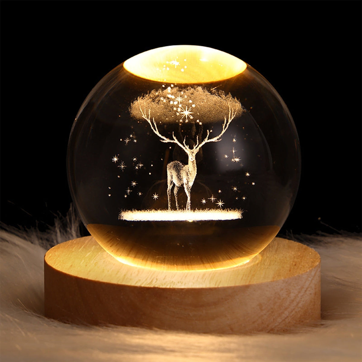 Crystal Light Ball - Enchanting Glass Ambiance Light for Your Home