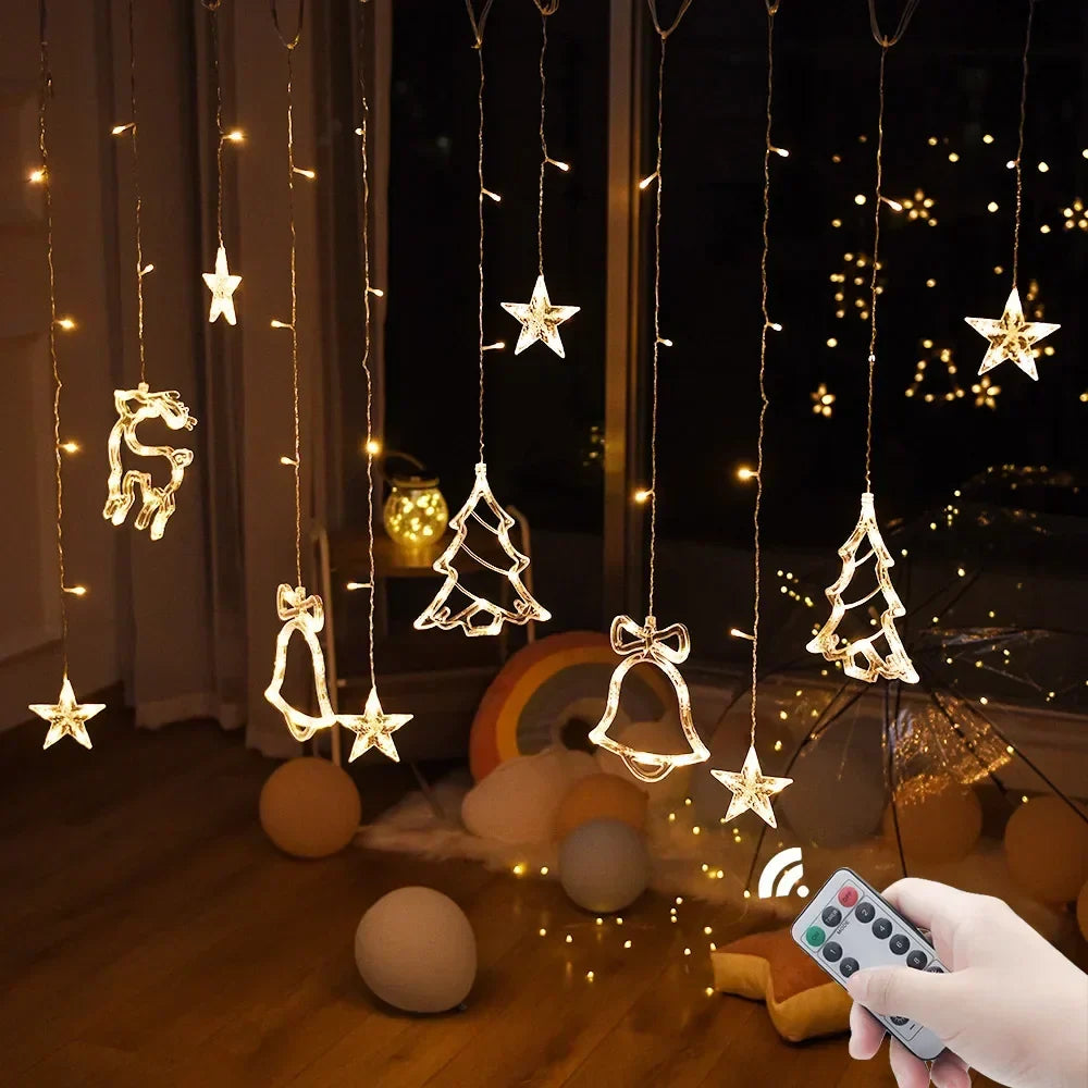 FestiveLights String - Star and Moon Light Garland