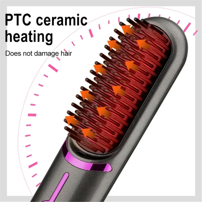 Tima Brush - Cordless Rechargeable Straightening Brush