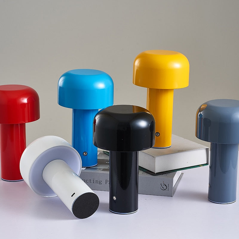 Italian Mushroom Cordless Table Lamp - Rechargeable LED Accent Light