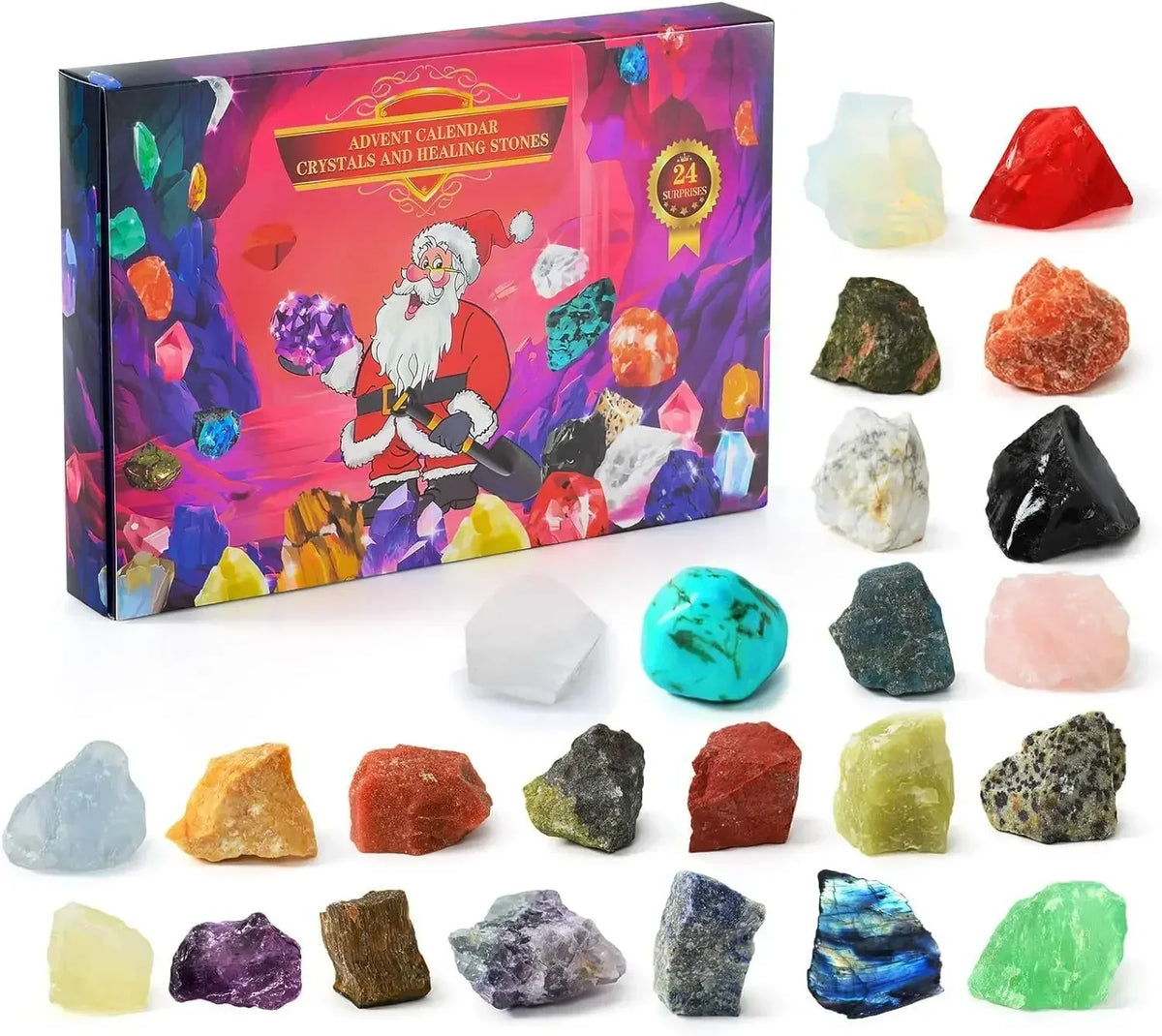 SparklingGems Advent Calendar - 24 Crystals for Festive Fun