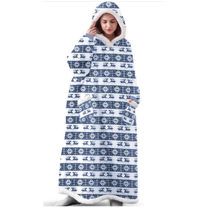 SleeveSnug - Oversized Flannel Blanket Sweatshirt
