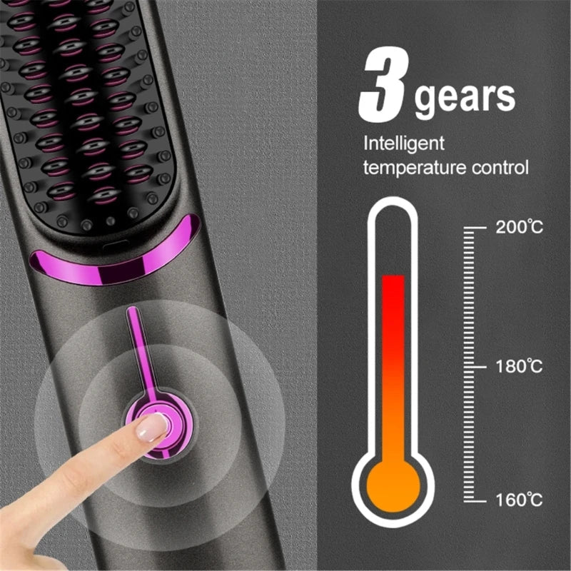 Tima Brush - Cordless Rechargeable Straightening Brush