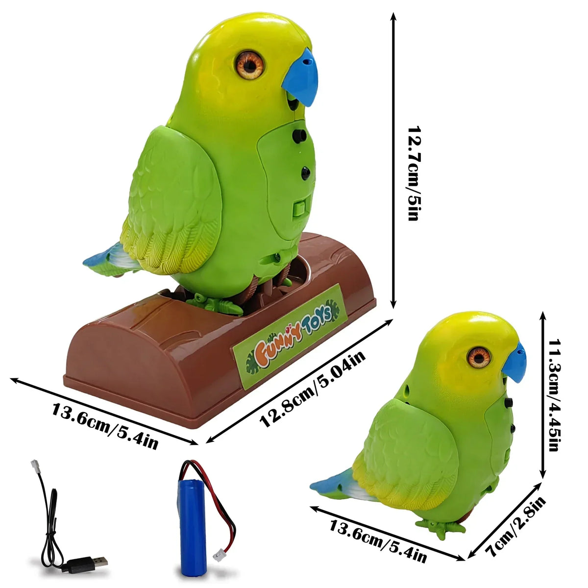 ChatBird - Interactive Talking and Singing Parrot Toy
