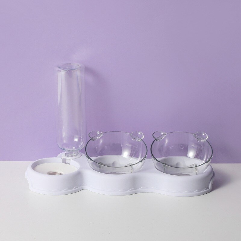KarlFeast - Stylish 3-in-1 Pet Feeder Bowl