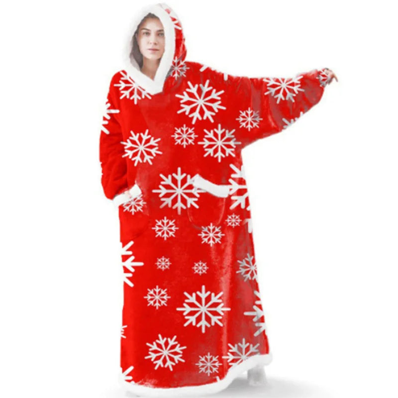 SleeveSnug - Oversized Flannel Blanket Sweatshirt