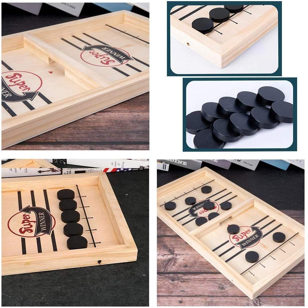WoodStrike - Wooden Tabletop Hockey Game for Families