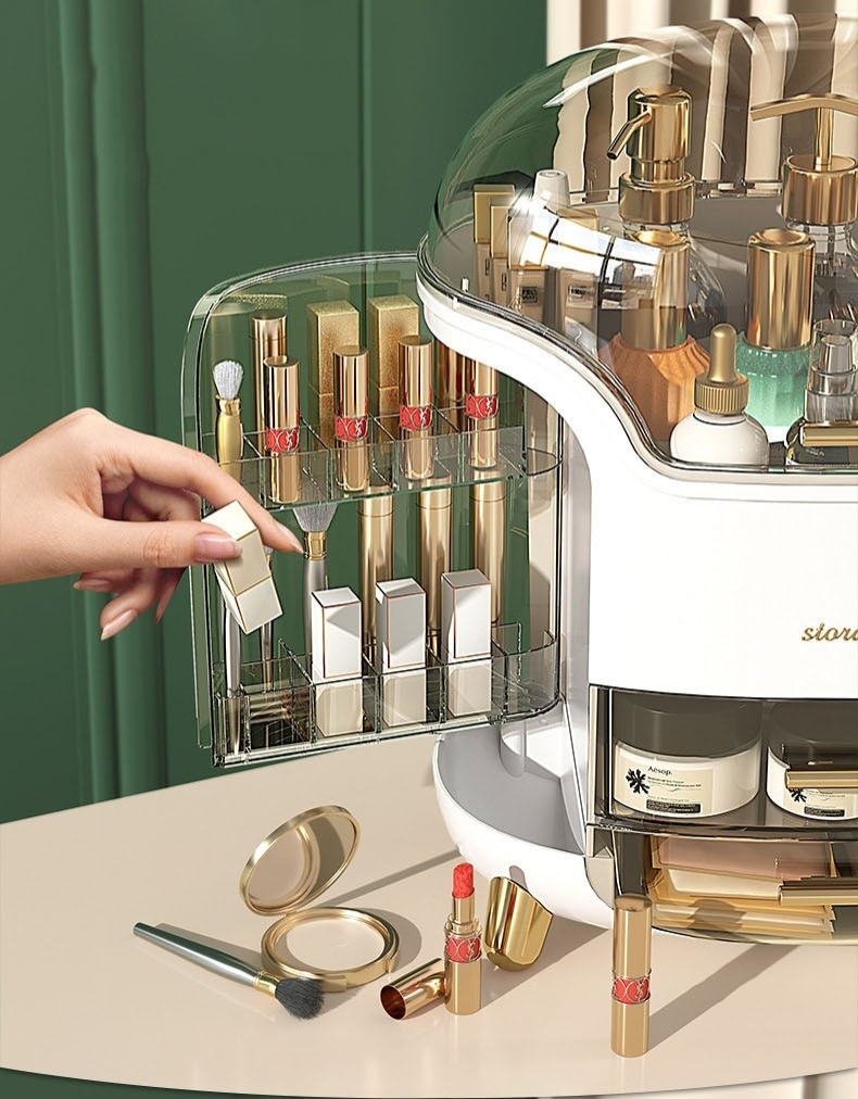 BeautyEssence Organizer - Stylish Makeup Storage for a Tidy Vanity