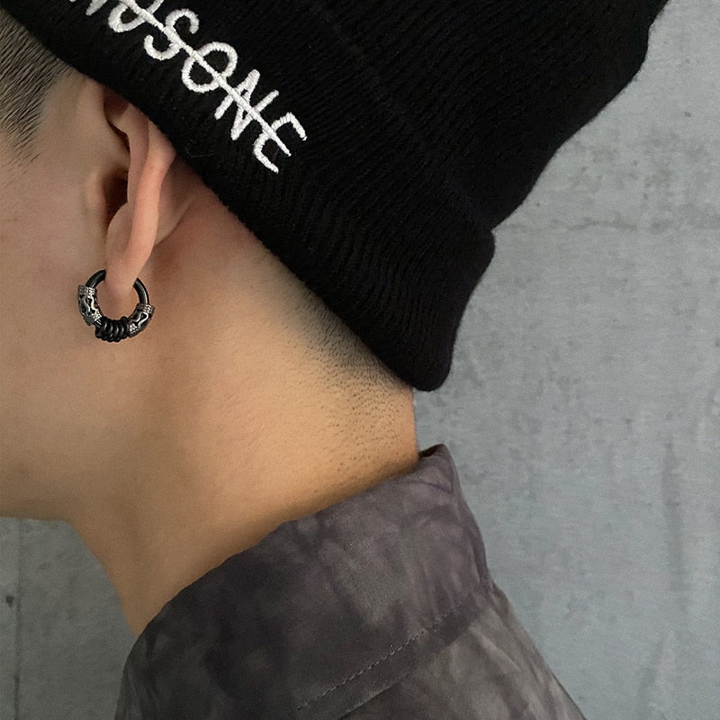 Hurvane - Chic Urban Stainless Steel Earrings for Men