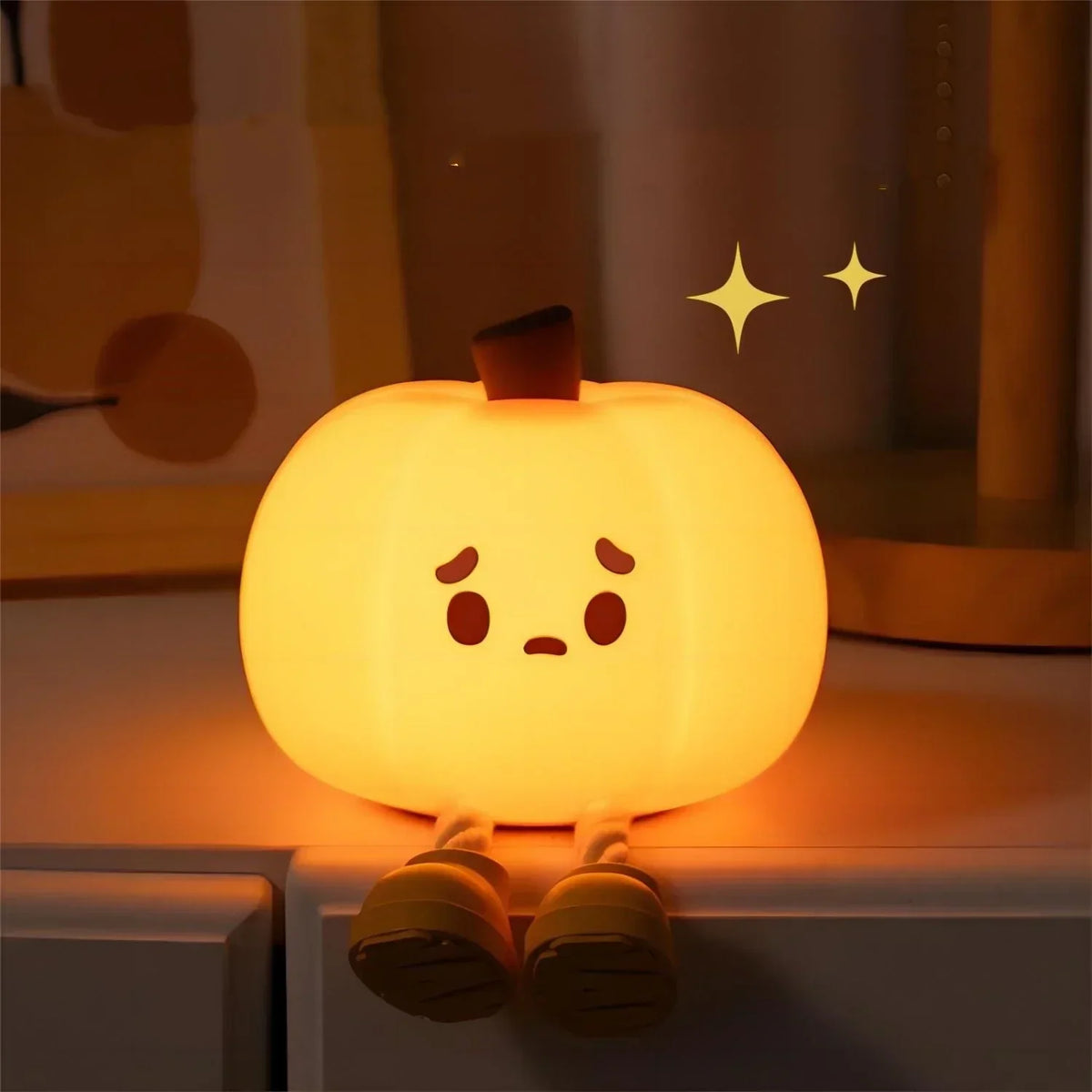 GlowPumpkin Light - Warm Glow Nightlight for Kids' Bedrooms