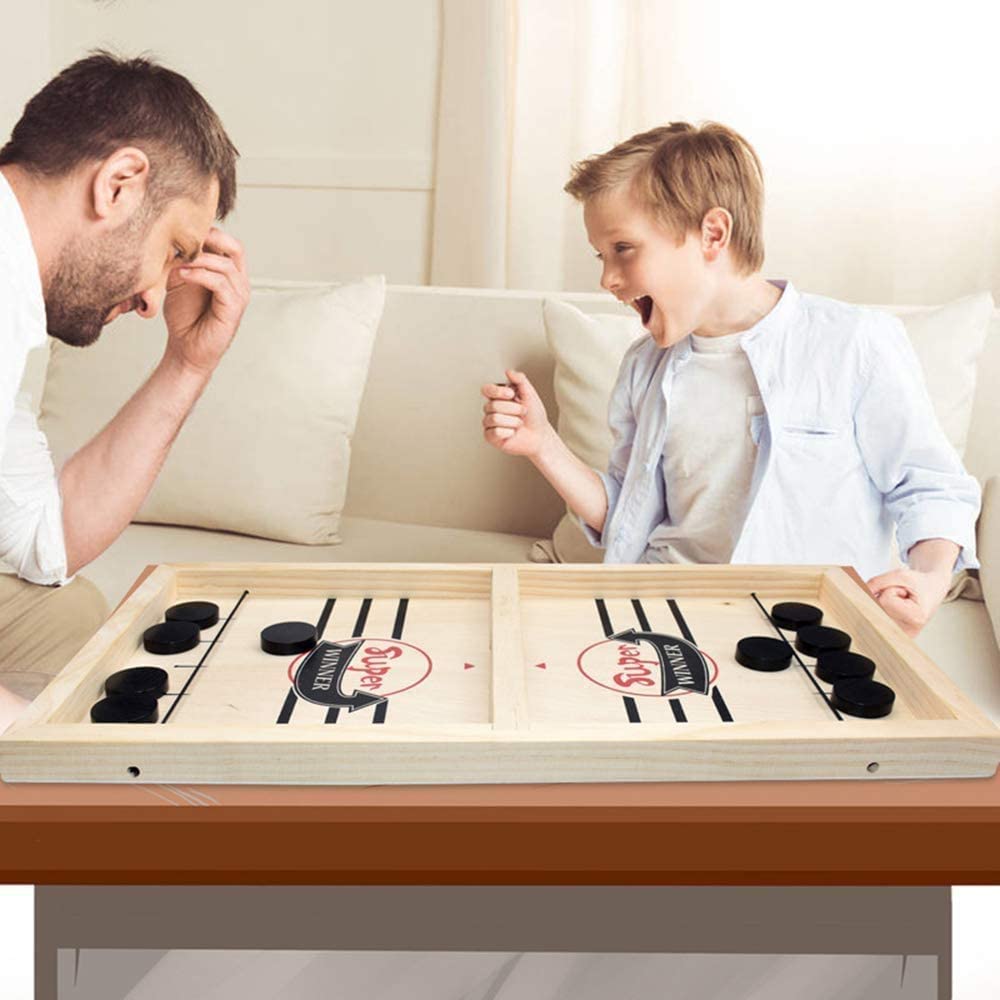 WoodStrike - Wooden Tabletop Hockey Game for Families
