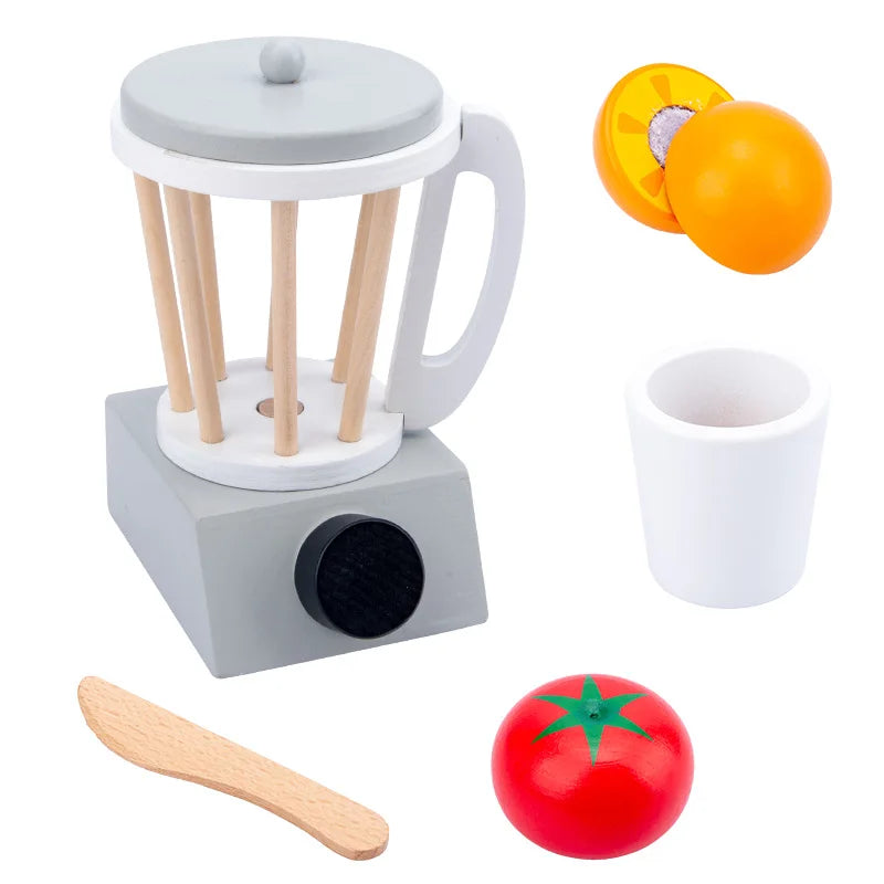 WoodPlay Set - Realistic Wooden Kitchen Playset for Kids